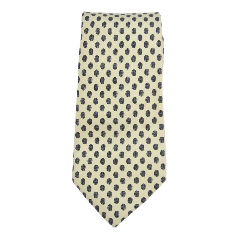 Paul Stuart Mens Silk Paisley Print Wide Necktie Multi Colored